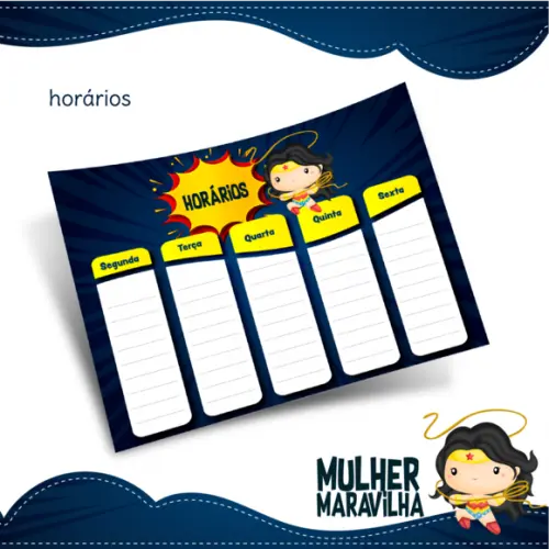 Kit Digital Volta as Aulas - Mulher Maravilha