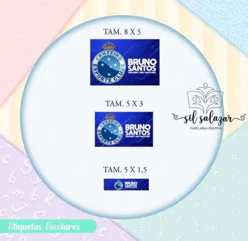 Kit Etiquetas Escolares - Cruzeiro