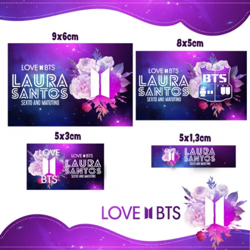 Kit Etiquetas Escolares (100 unidades) - BTS