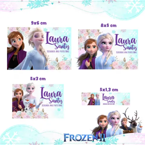 Kit Etiquetas Escolares (100 unidades) - Frozen