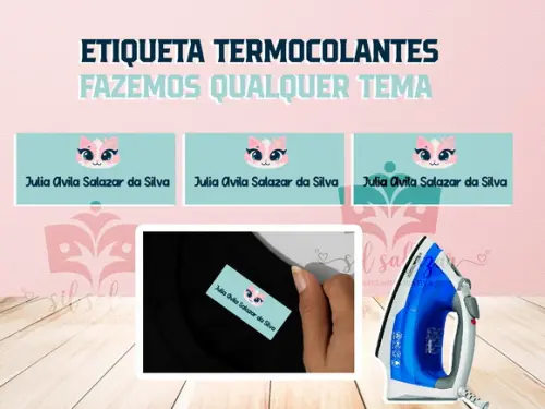 Kit Etiquetas Termocolantes - Gatinha Puket (40un)