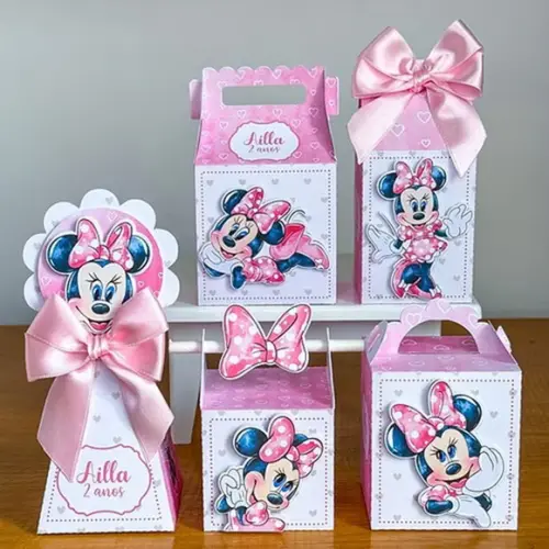 Kit Pegue e Monte - Minnie Rosa (25 Unidades)