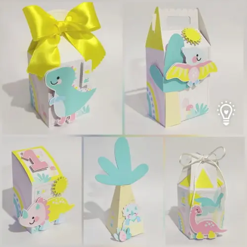 Kit Personalizados - Dino Candy Color (25 Unidades)