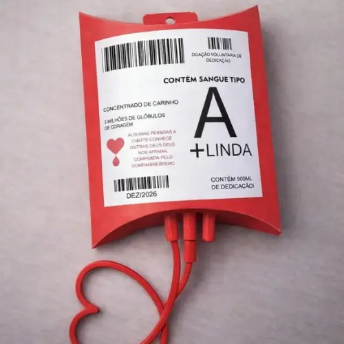 Lembrancinha - Caixa Bolsa de Sangue