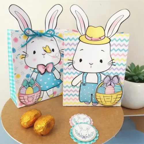 Lembrancinha - Mini Sacolinha Coelhinho(a)