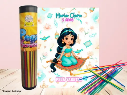 Lembrancinha - Pega Varetas - Princesa Jasmine