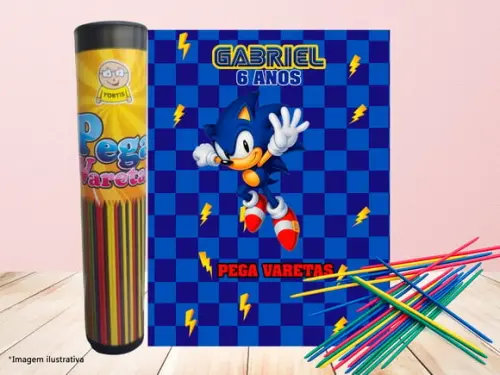 Lembrancinha - Pega Varetas - Sonic