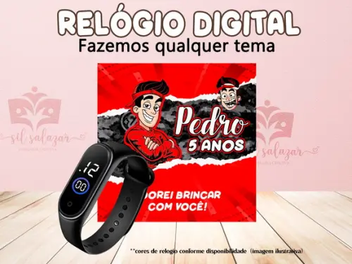 Lembrancinha - Relogio Digital - Enaldinho