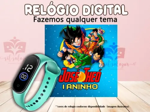 Lembrancinha - Relogio Digital - Dragon Ball Z