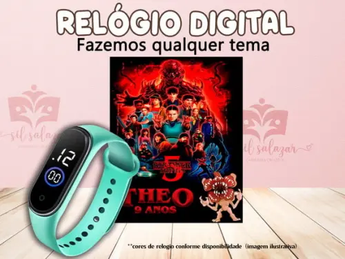 Lembrancinha - Relogio Digital - Stranger Things 02
