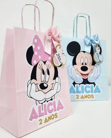 Lembrancinha - Sacolinha - Minnie/ Mickey