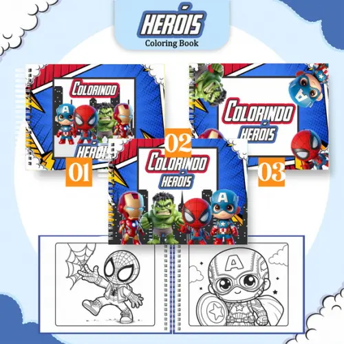 Livro de Colorir - Super Herois