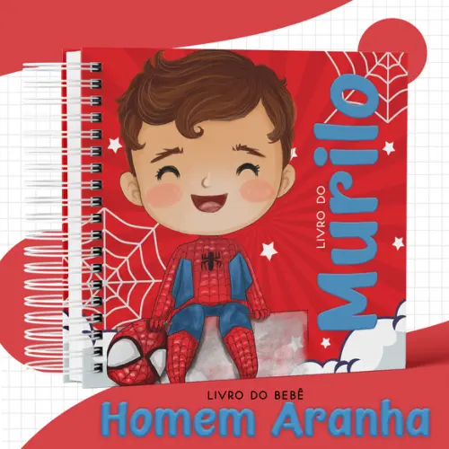 Livro Do Bebê - 20x22 - Homem Aranha Baby