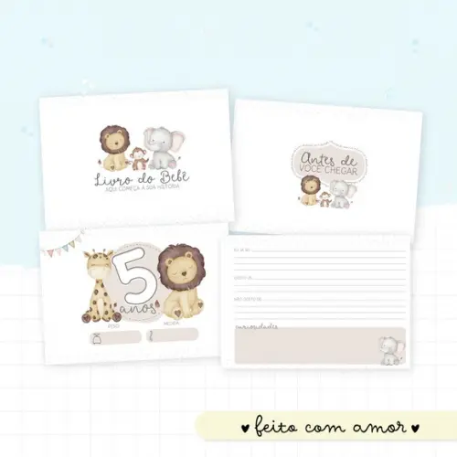 Livro do Bebê - Animais Cute Menino 04