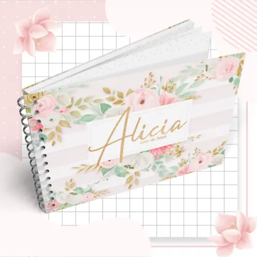 Livro do Bebê - Floral 03
