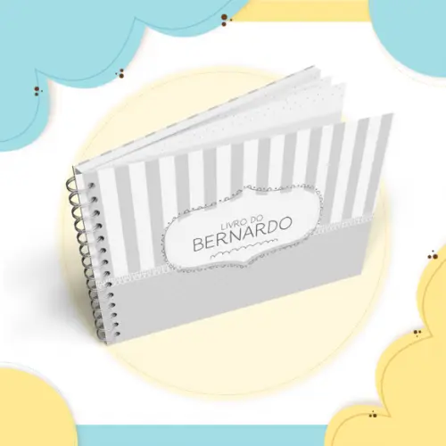 Livro do Bebê - Neutro Cinza 02
