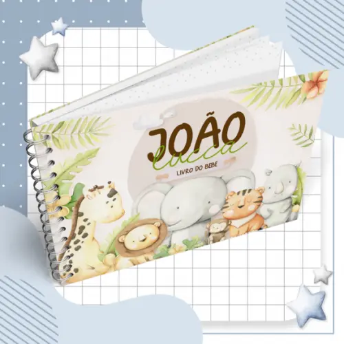 Livro do Bebê - Safari Menino 03