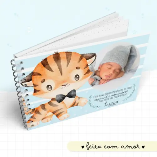 Livro do Bebê - Versículo Menino/ Tigre 2.0