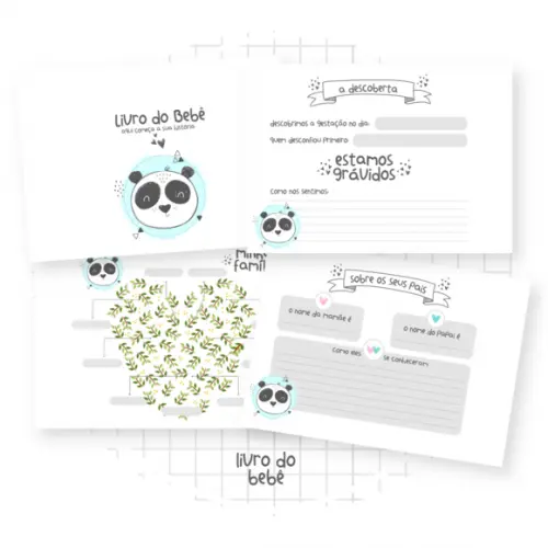 Livro do Bebê -panda Escandinavo