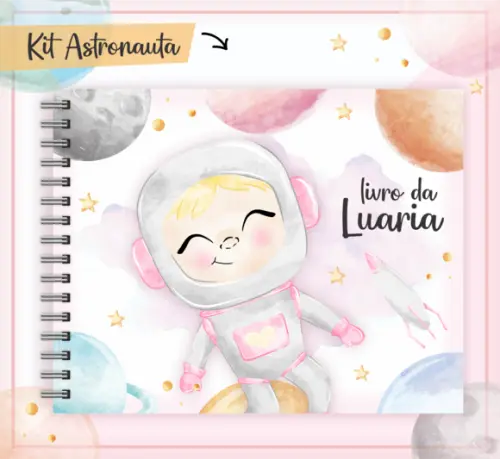 Livro do Bebê (19 x 24) - Astronauta Menina
