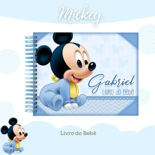 Livro do Bebê (19 x 24) - Mickey Baby