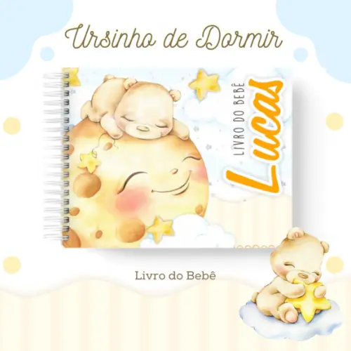 Livro do Bebê (19 x 24) - Ursinho de Dormir 04