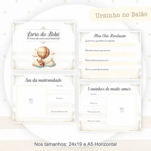 Livro do Bebê (19 x 24) - Ursinho no Balao