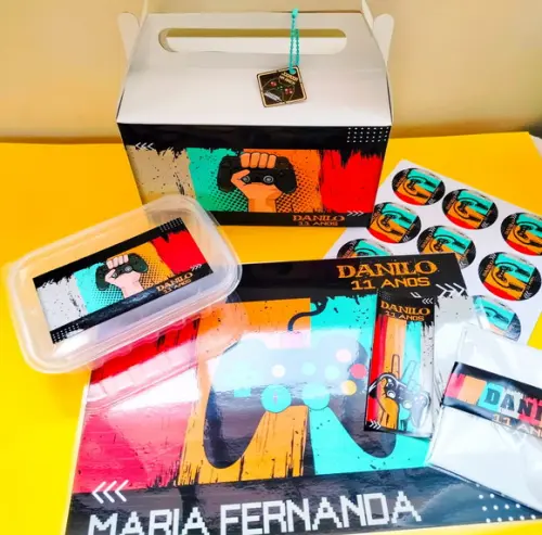 Maleta Kit Luxo Festa na Escola - Video Game