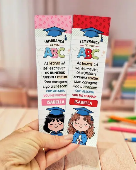 Marcador de Pagina - Lembrança de Formatura Abc