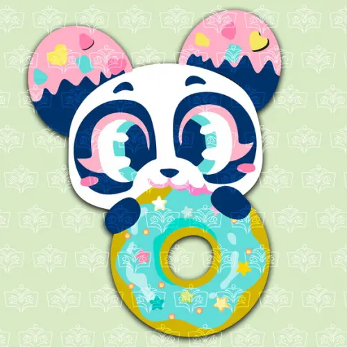 Panda Donuts 02 Puket Png (digital Alta Resolução)