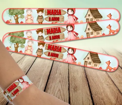 Pulseira Bate Enrola - Chapeuzinho Vermelho