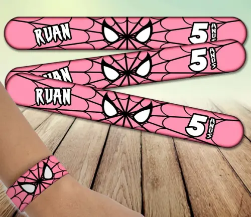 Pulseira Bate Enrola - Homem Aranha Menina