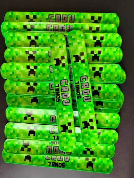 Pulseira Bate Enrola - Minecraft