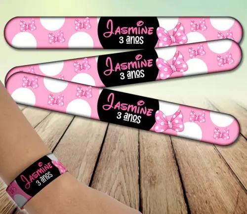 Pulseira Bate Enrola - Minnie Rosa