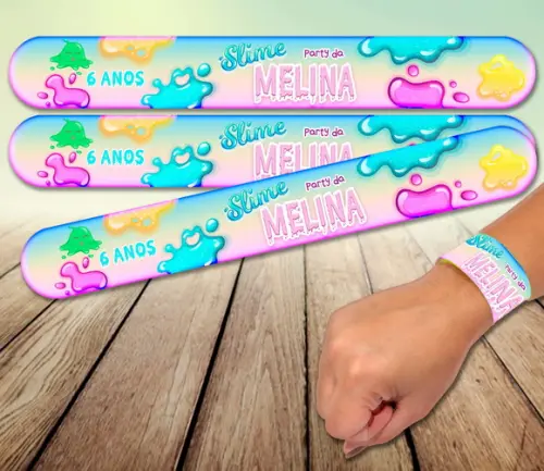 Pulseira Bate Enrola - Slime Menina