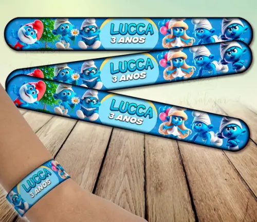 Pulseira Bate Enrola - Smurfs