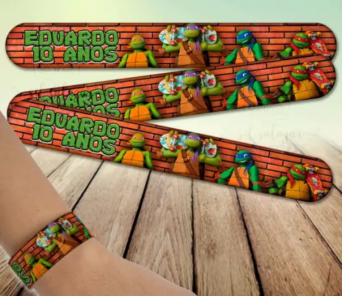 Pulseira Bate Enrola - Tartarugas Ninja