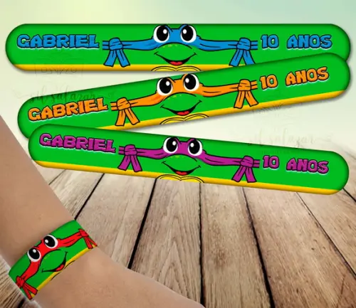 Pulseira Bate Enrola - Tartarugas Ninja 02