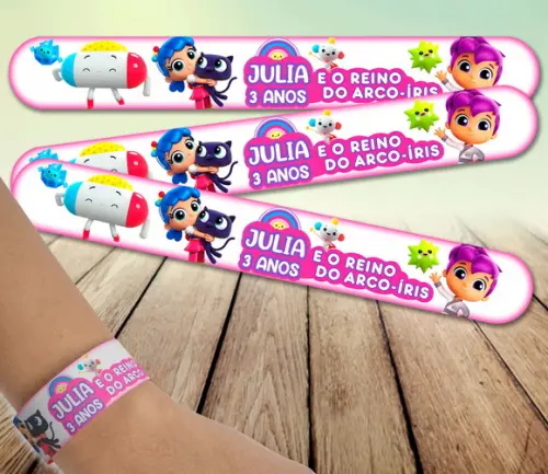 Pulseira Bate Enrola - Vera e o Reino do Arco Iris