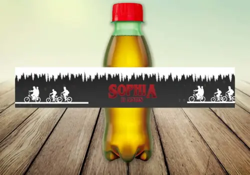 Rótulo Adesivo Refrigerante - Stranger Things
