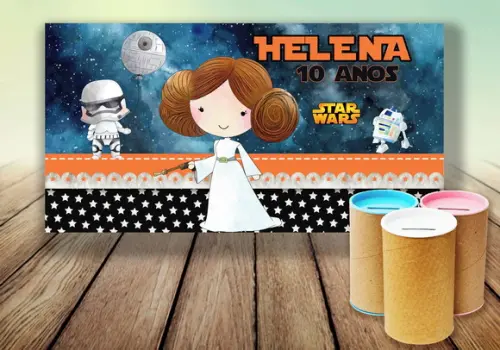 Rotulo para Cofrinho - Star Wars (digital)