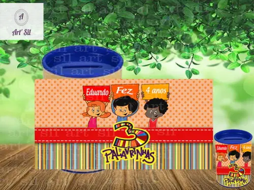 Rótulos para Cofrinho - 3 Palavrinhas (digital)