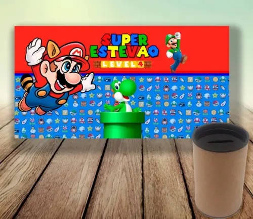 Rótulos para Cofrinho - Mario Bross (digital)