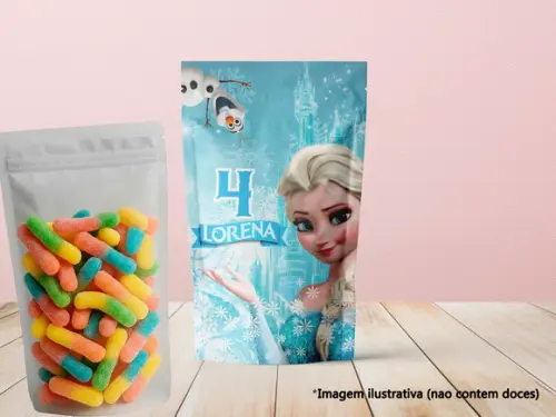 Saquinho Zip Lock (20x12) - Frozen / Elsa
