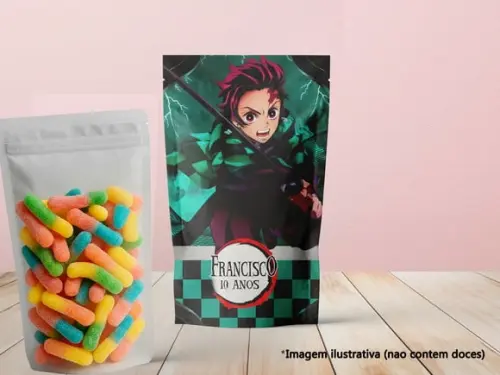 Saquinho Zip Lock (20x12) - Demon Slayer