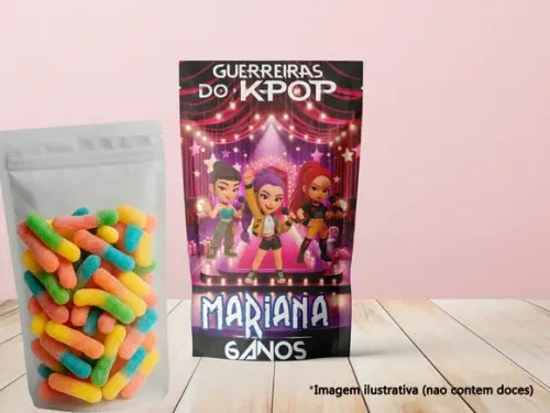 Saquinho Zip Lock (20x12) - Guerreiras do K-pop