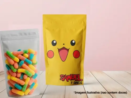 Saquinho Zip Lock (20x12) - Pikachu