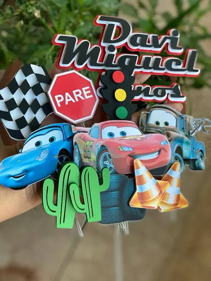 Topo de Bolo - Carros Disney