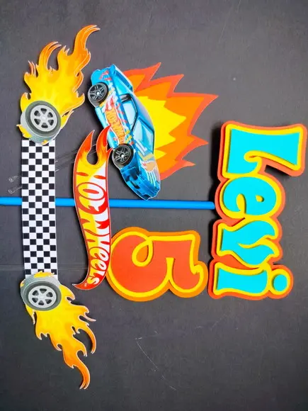 Topo de Bolo - Hot Wheels
