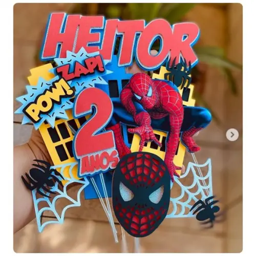 Topo de Bolo - Homem Aranha 02